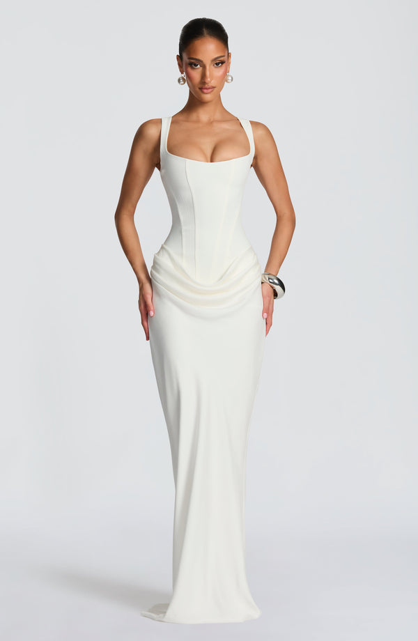 Marielle Maxikleid – Elfenbein