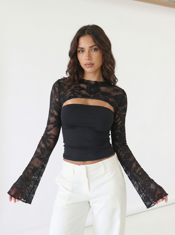 Spitzen Cut-Out Top