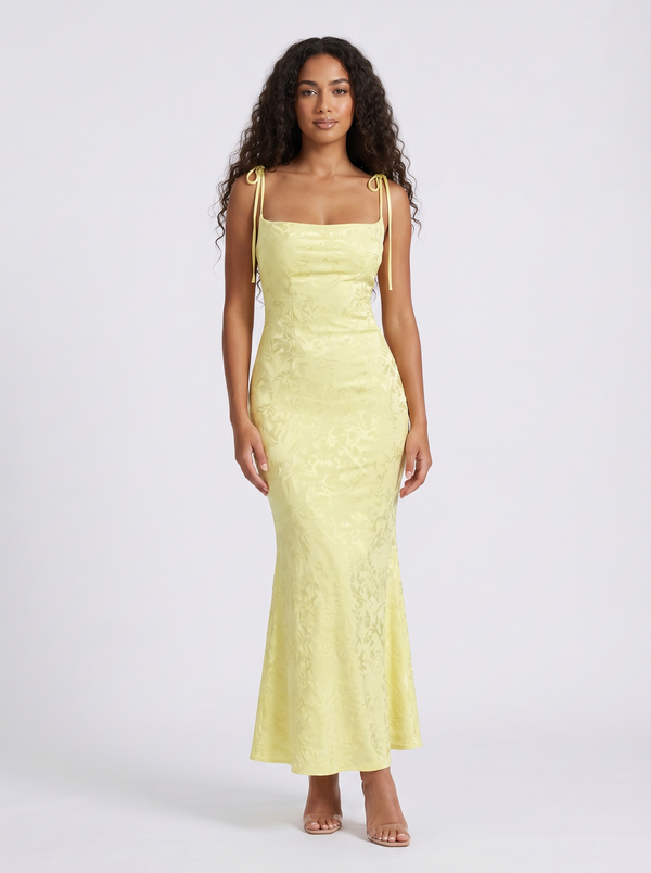 Floral Jacquard-Kleid