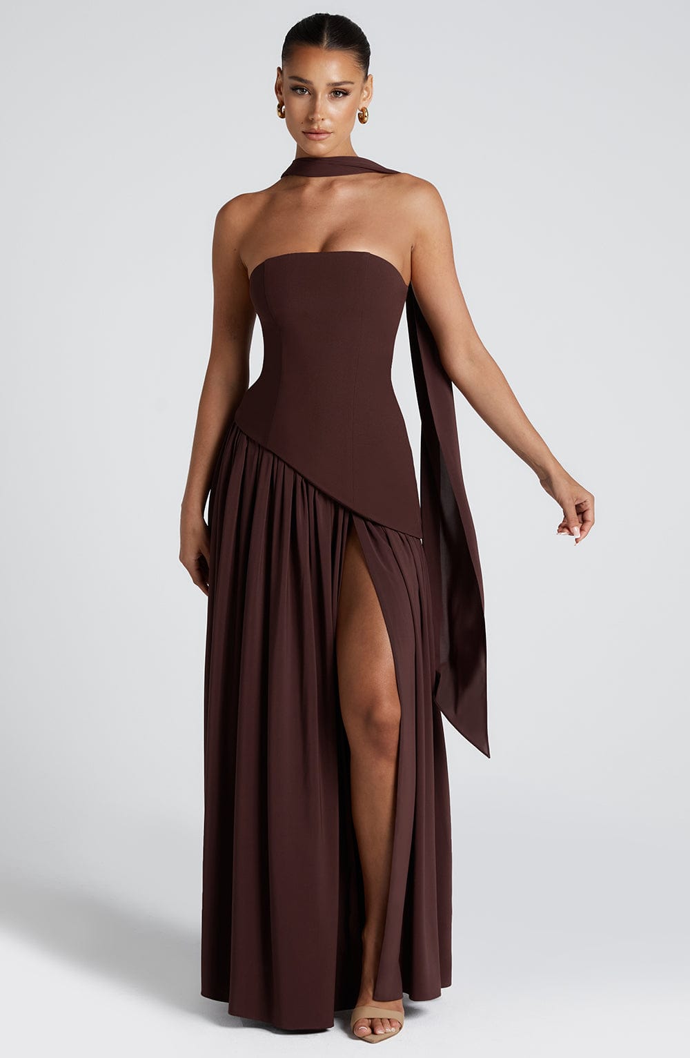 Oriane Maxikleid - Braun
